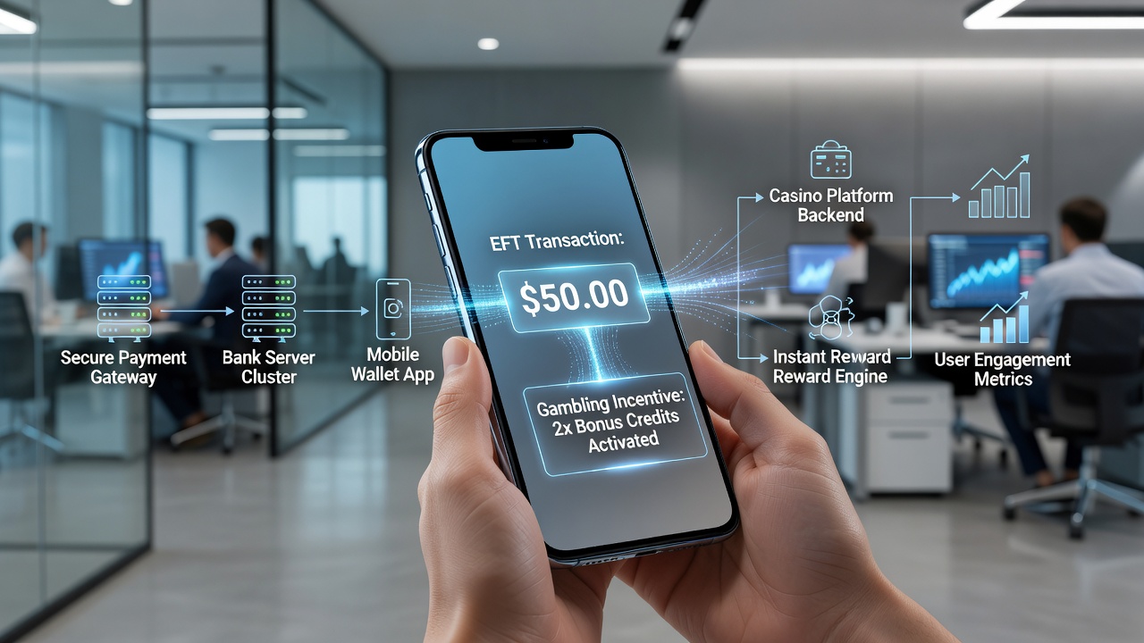 Secure payment confirmation screen on a handheld device linked to gambling partner incentives