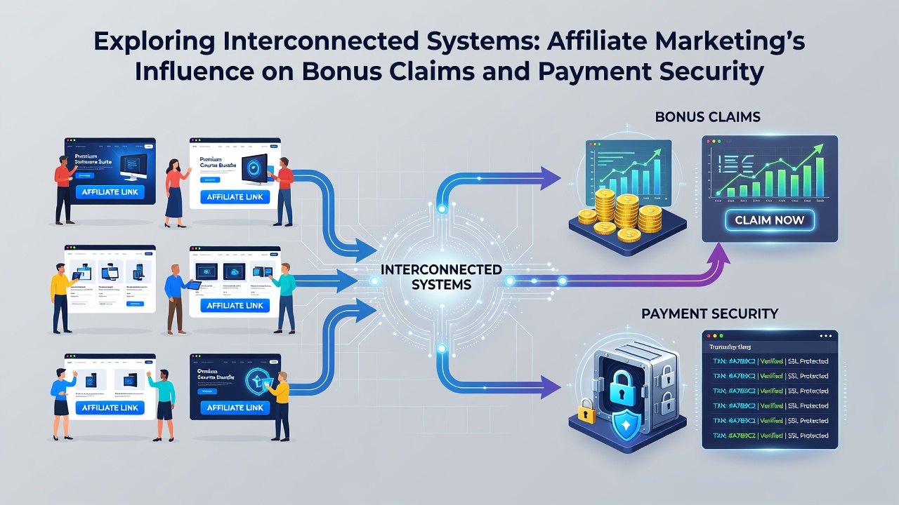 Illustration of secure mobile payment flows connected to affiliate bonus tracking in casino apps