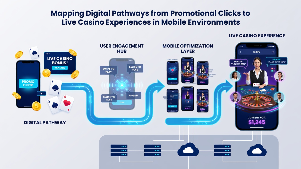Diagram of secure payment flows linking affiliate networks to mobile live dealer sessions