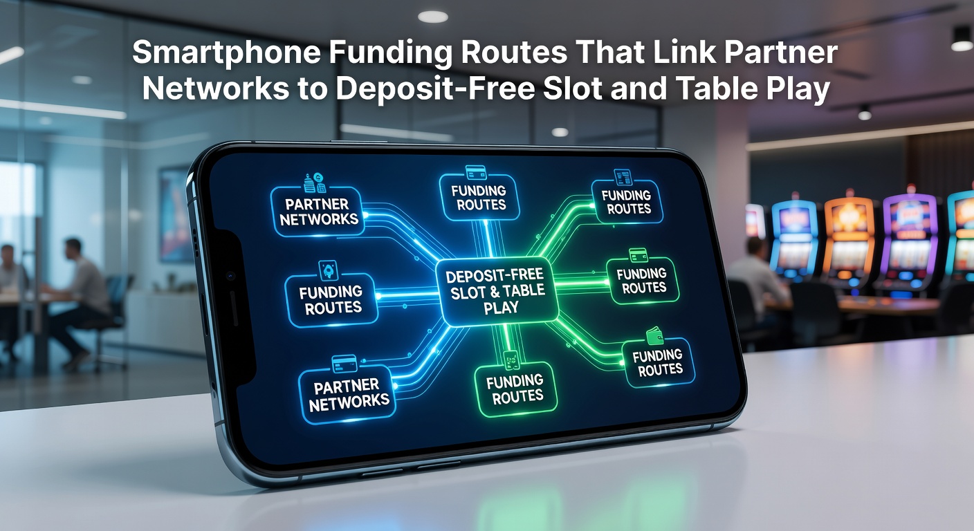 Mobile app interface showing affiliate-linked deposit-free slot adn table gaming options