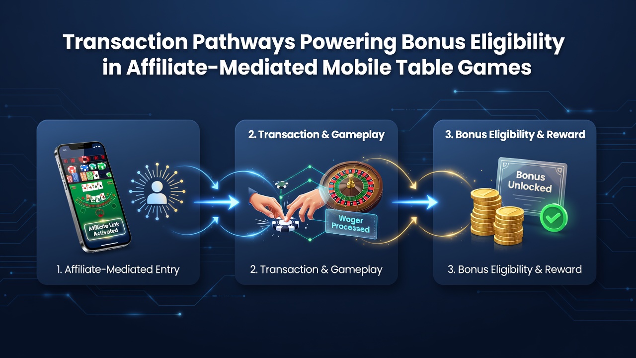 Mobile table game interface showing transaction flow and bonus activation on a smartphone screen during affiliate promotion