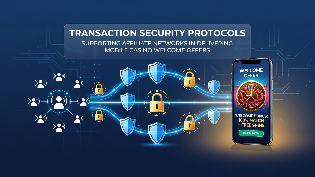 Illustration of secure transaction pathways between affiliate networks and mobile casino platforms